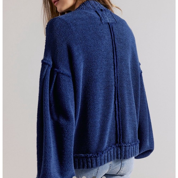 NWOT Free People Blue Cute in this Cardi Blue Cardigan xs - Picture 3 of 6